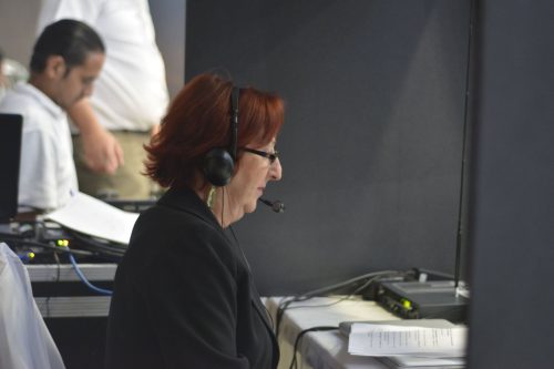Interpreter in booth
